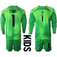 France Hugo Lloris #1 Goalkeeper Replica Away Minikit World Cup 2022 Long Sleeve (+ pants)